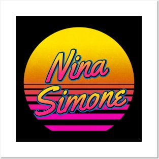 Nina Personalized Name Birthday Retro 80s Styled Gift Posters and Art